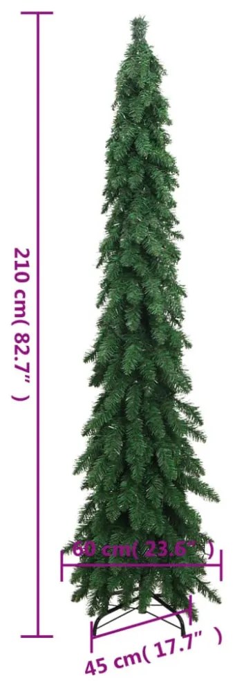 megvilágított műkarácsonyfa 130 LED-del 210 cm