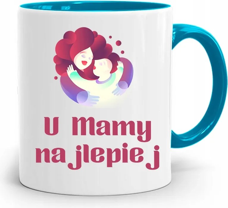 Kék Bögre Anyukáknak A Legjobb Ajándék fényképes nyomattal