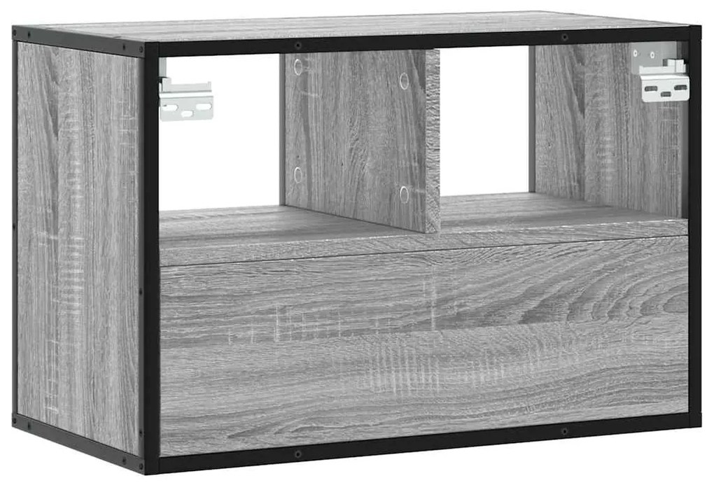 szürke sonoma színű szerelt fa TV-szekrény 60 x 31 x 39,5 cm
