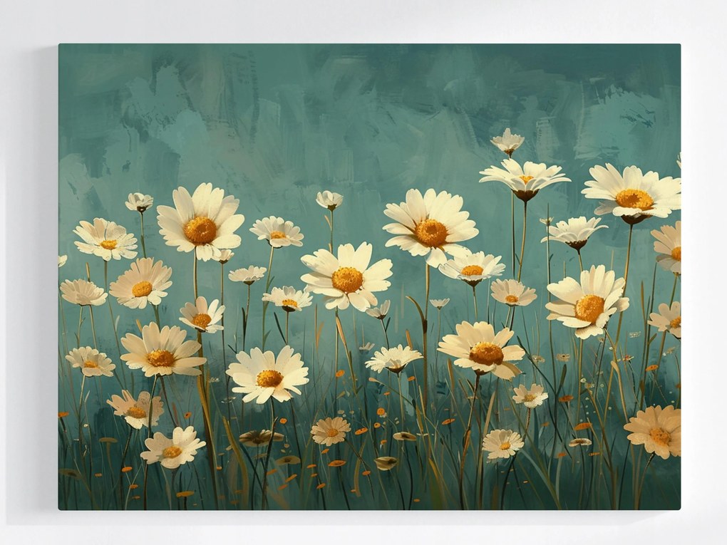 Vászonkép Canvas Virágok Margaréta Kert Rét Retro 80x60