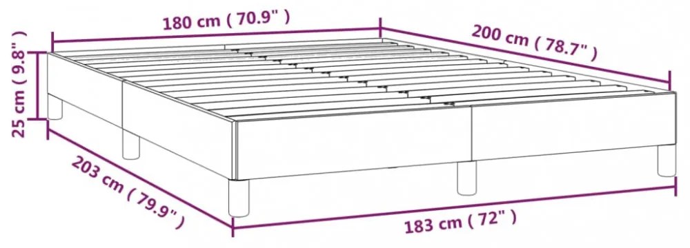 sötétkék bársony ágykeret matrac nélkül 180x200 cm
