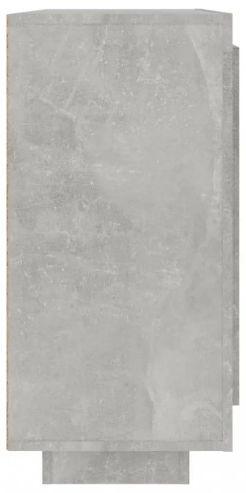 betonszürke szerelt fa tálalóasztal 92 x 35 x 75 cm