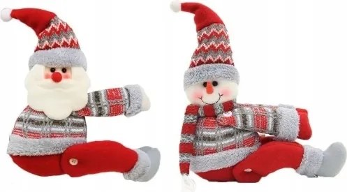 2X Dekoratív Csat Függöny Csat Mikulás Hóember
