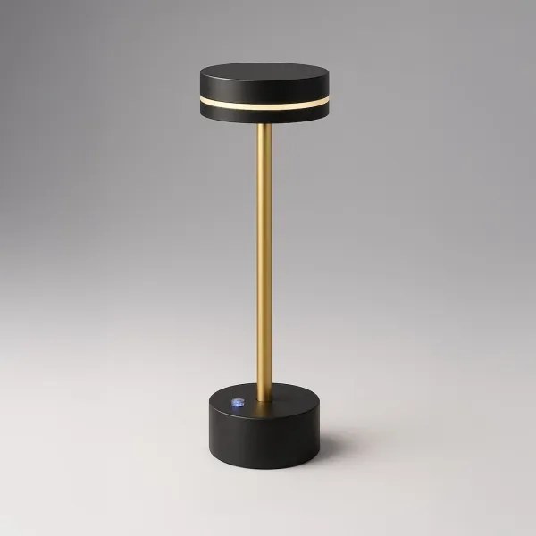 Dimmelhető újratölthető LED asztali lámpa SAM LED/5W/5V 3600 mAh fekete/arany