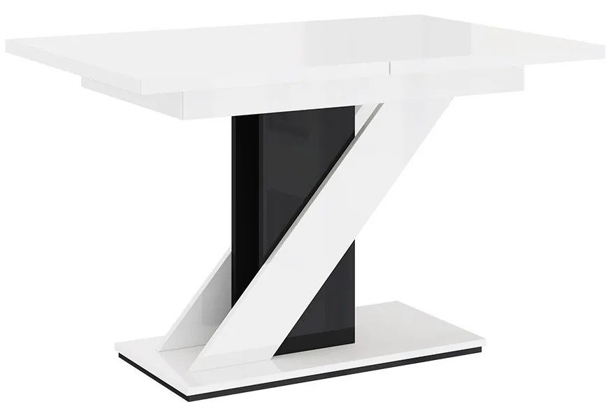 Modern asztal Exalior (fényes fekete + beton). 1054137