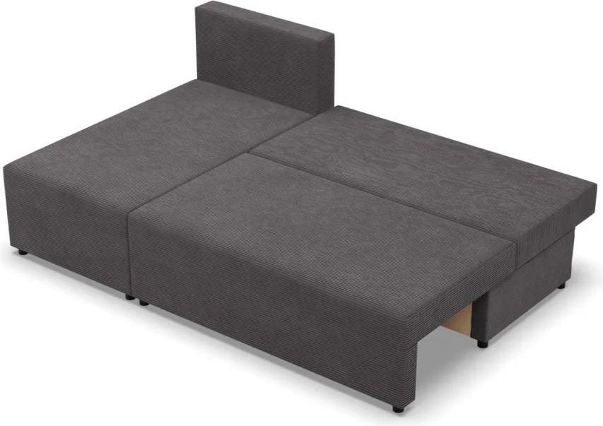 Nobu sarokkanapé, kordbársony, univerzális oldal, szürke