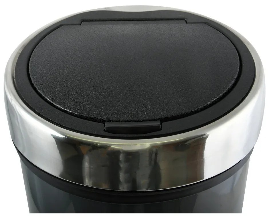 Sötétszürke acél érintésre nyíló szemetes 30 l – MSV