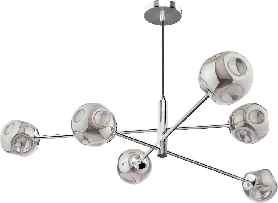 Dar Lighting modern függeszték vignette füstös csiszolt króm darvig0650-28