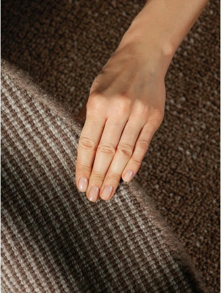 Barna kézi szövésű gyapjú kerek szőnyeg ø 160 cm Greenwich – Ted Baker