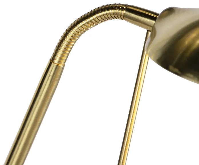 Állólámpa arany olvasólámpával, LED-del és dimmerrel - Diva 2