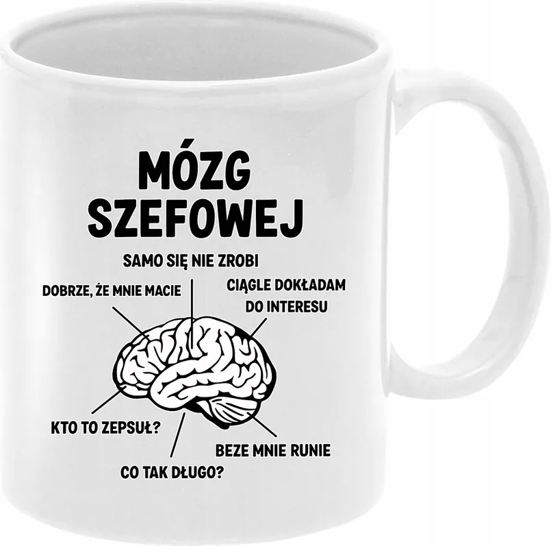 Bögre Főnöknek Vicces Ajándék Fehér 330ml