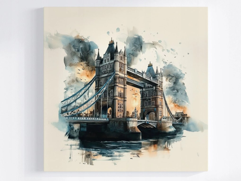 Canvas Város London Tower Bridge Híd Építészet 80x80