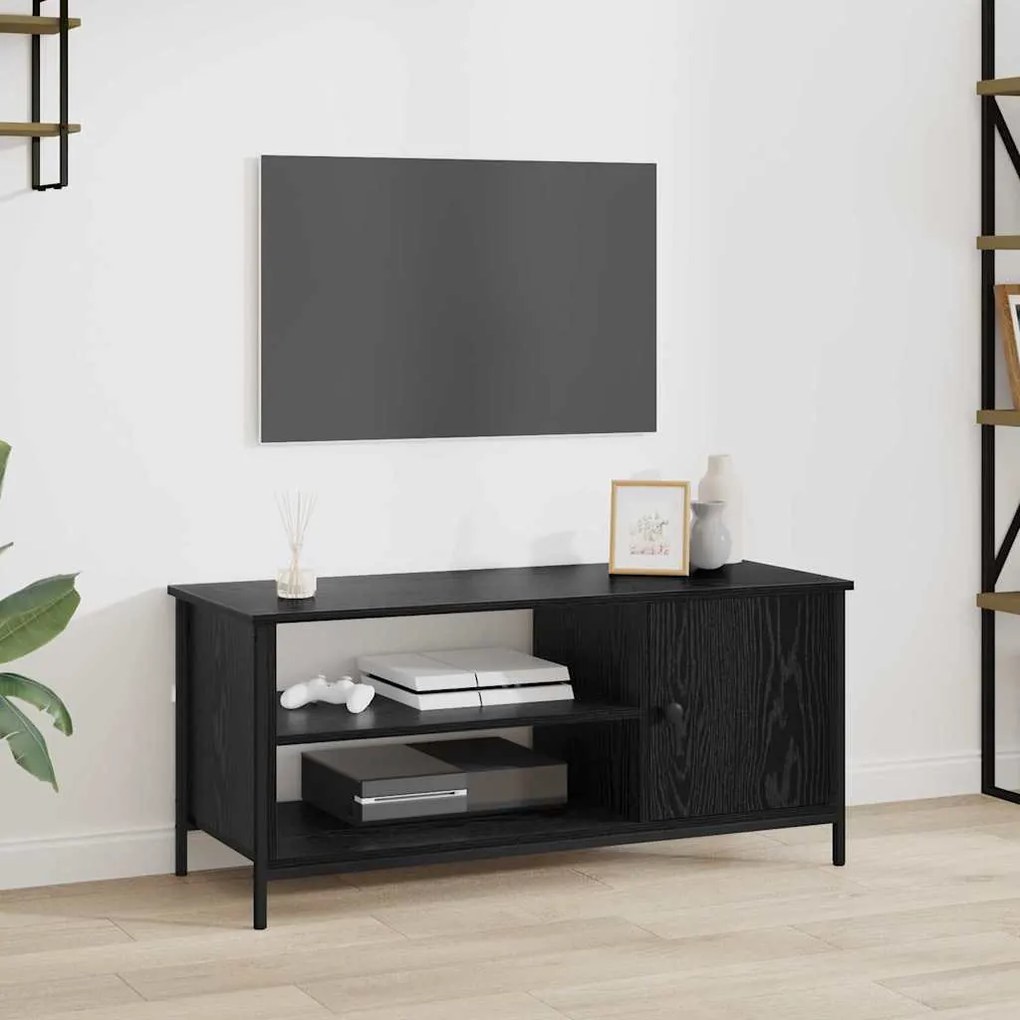 TV szekrény Musta tammi 100 x 40 x 45 cm Faanyag