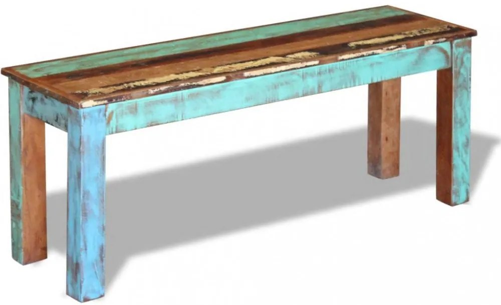 tömör újrahasznosított fa pad 110 x 35 x 45 cm