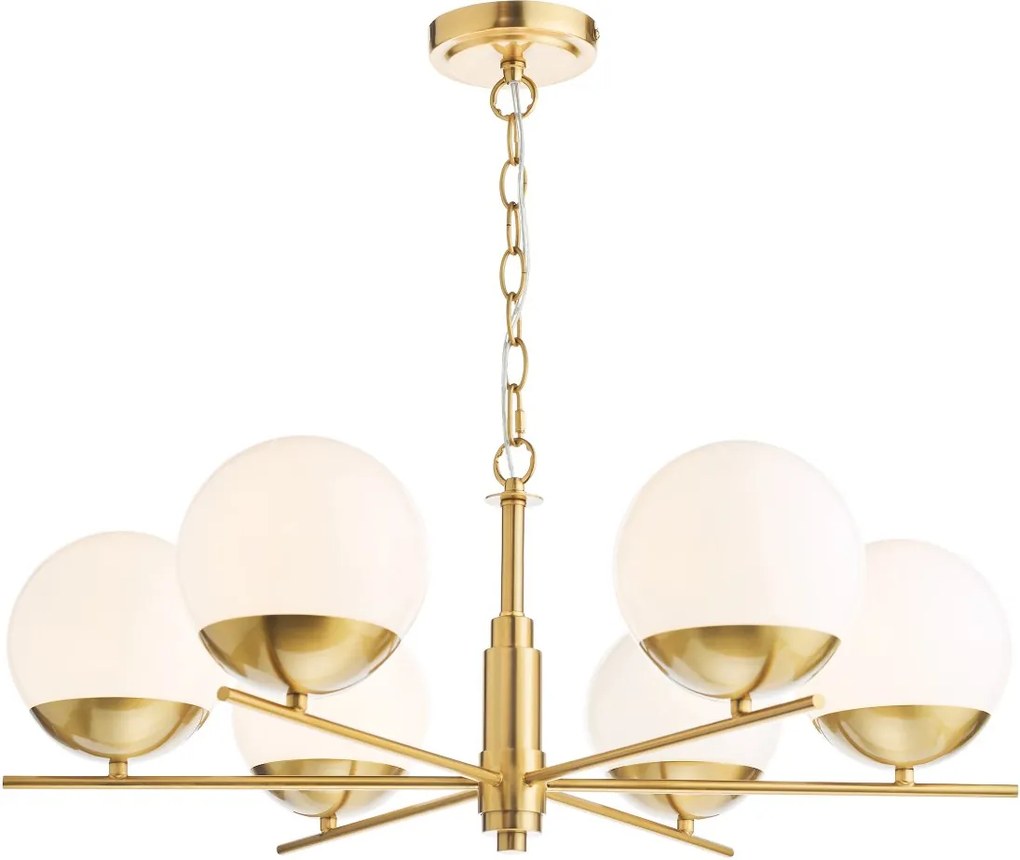 Dar Lighting glamour modern csillár bombazine fehér sárgaréz darbom0635