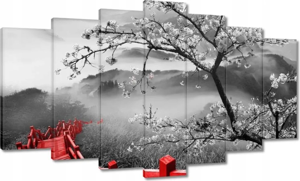 Vászonkép 140x80 Virágzó cseresznye Japán