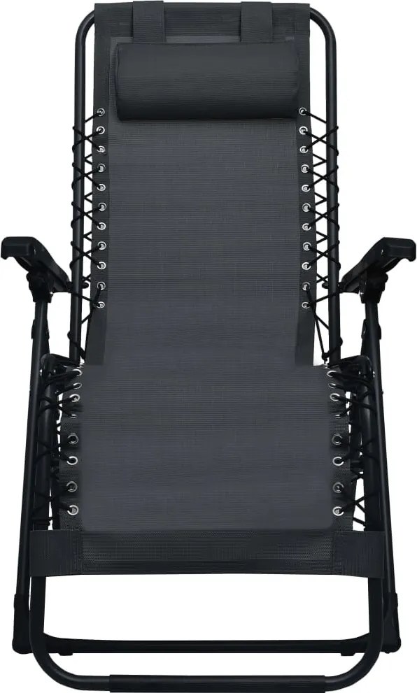 vidaXL fekete összecsukható textilén nyugágy