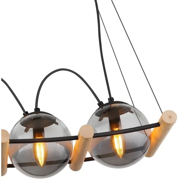 Globo 15883-4H - Csillár zsinóron LEONA 4xE14/15W/230V