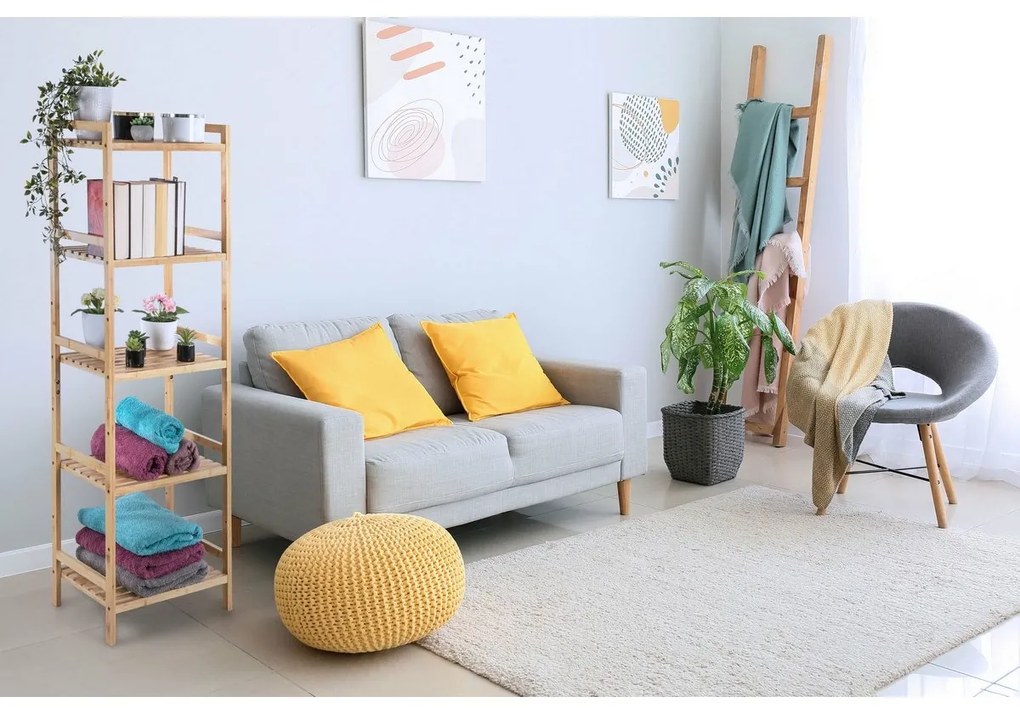 G21 Bambusz polc, 5 polc, 5 emelet