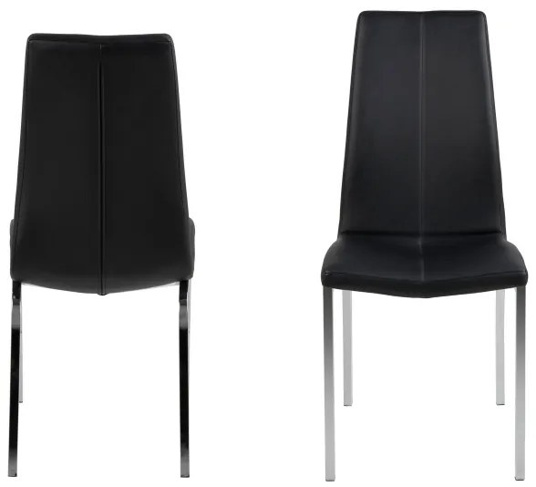 Étkezőszék AMAL 1 db fekete/matt króm