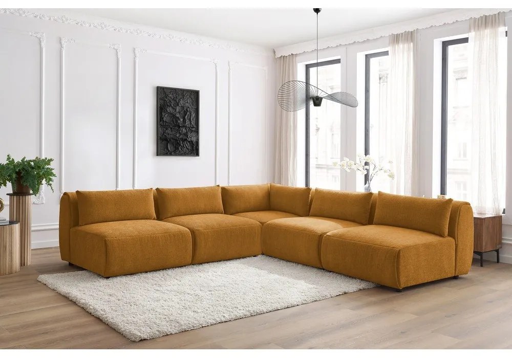 Mustársárga sarokkanapé (variálható) Jeanne – Bobochic Paris