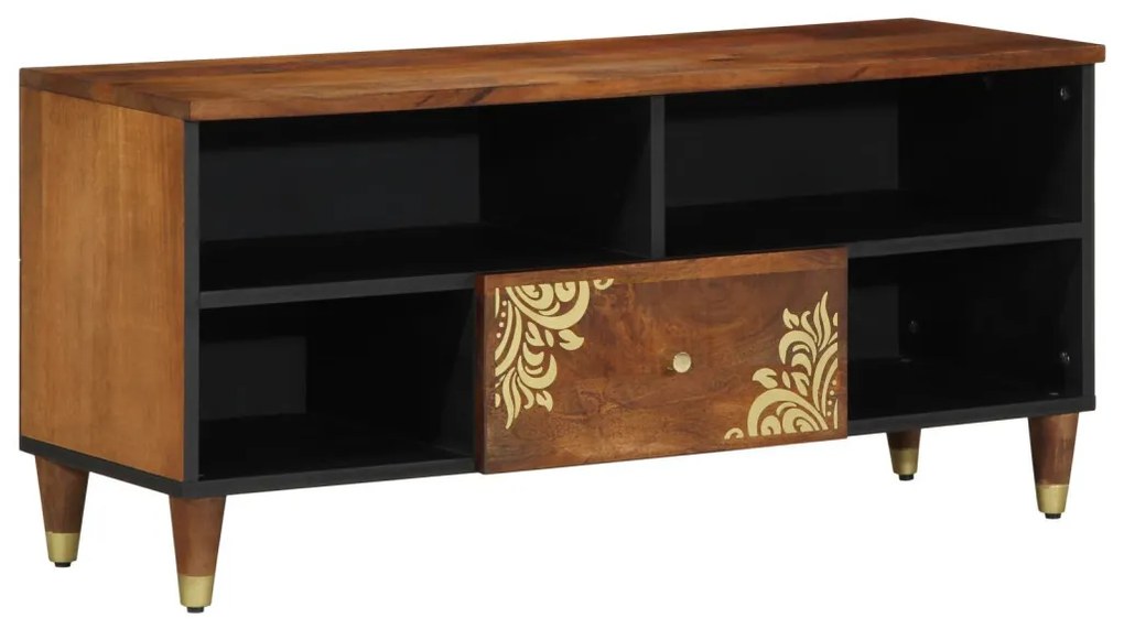 TV Szekrény 100x33x46 cm Tömör Mangófa
