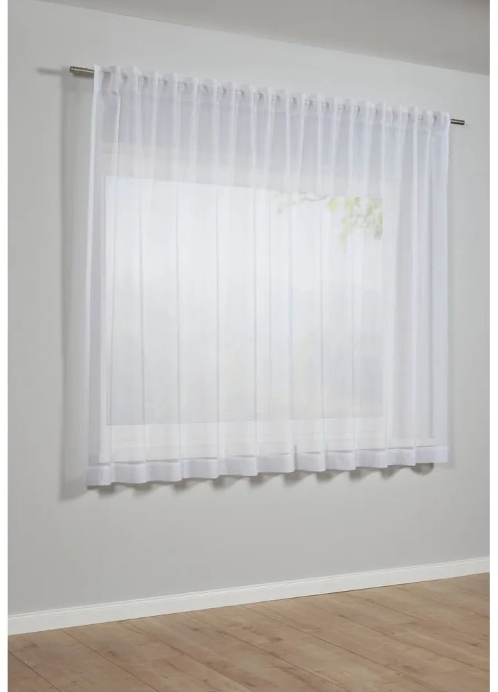 Fehér átlátszó függöny 175x450 cm Voile Uni - Gardinia