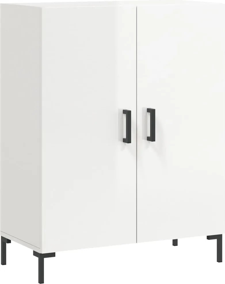 vidaXL magasfényű fehér szerelt fa tálalószekrény 69,5 x 34 x 90 cm