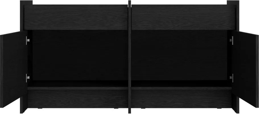 Fekete komód 146x76x51 cm Hido – noo.ma