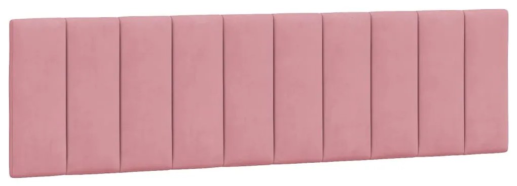 rózsaszín bársony ágykeret matrac nélkül Hanko 180 x 200 cm