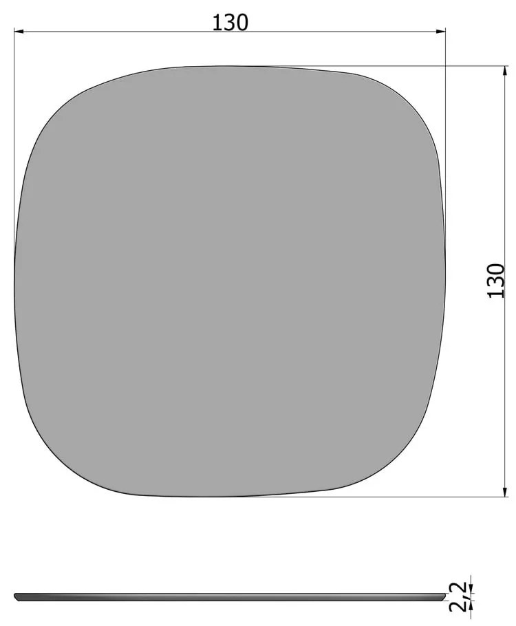 Tölgyfa étkezőasztal 130x130 cm Tablo – WOOOD