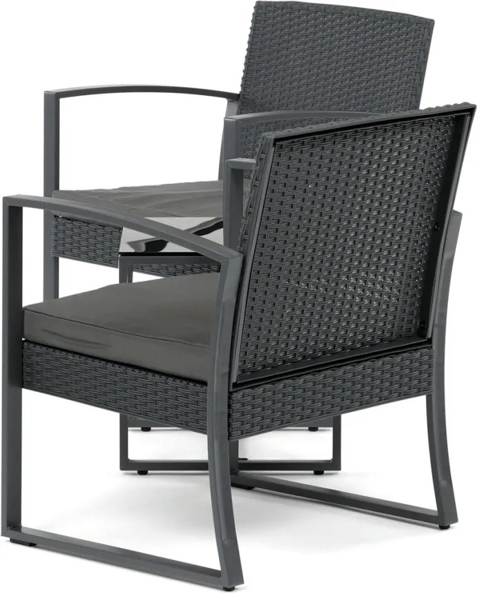 Kerti bútor szett 1+2, polyrattan, szürke, GREY – AZS-H1111