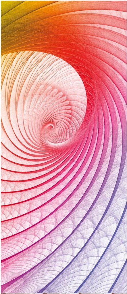 Absztrakt tapéta Spirál Örvény 91x211 Dinamika Mélység Szín Perspektíva