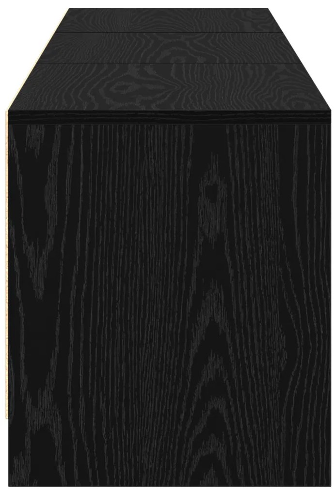 TV szekrény LED Fekete Tölgy 162.5x34x40 cm Szerelt Fa