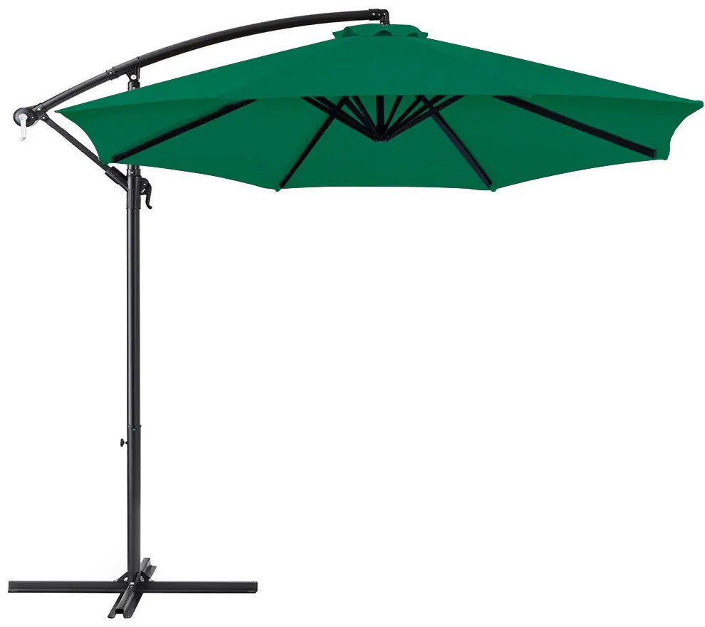 Függő napernyő 2,7 m, zöld