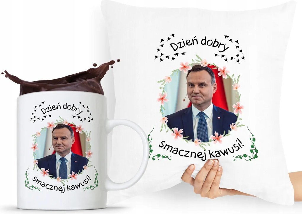 Duda András Pis Párna Ajándék Bögre Szett fényképes nyomtatással