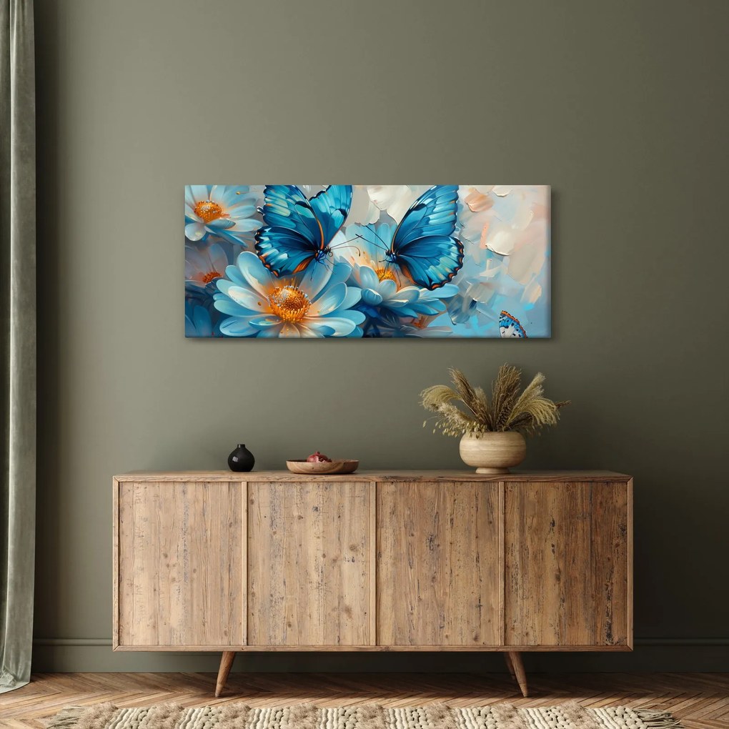 Kép - Kék pillangók (120x50 cm)
