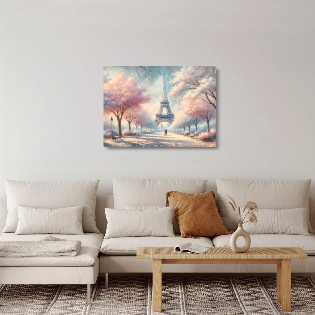 Üveg kép – Tavasz Párizsban (70x50 cm)
