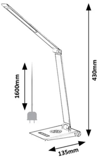 Rabalux 2029 - LED Dimmelhető asztali lámpa NILFGARD LED/13W/230V 2800-5000K