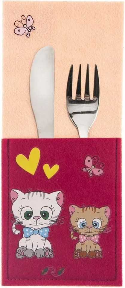 Huzat Evőeszköz Tok Asztal Dekoráció Születésnap Gyerek Cica