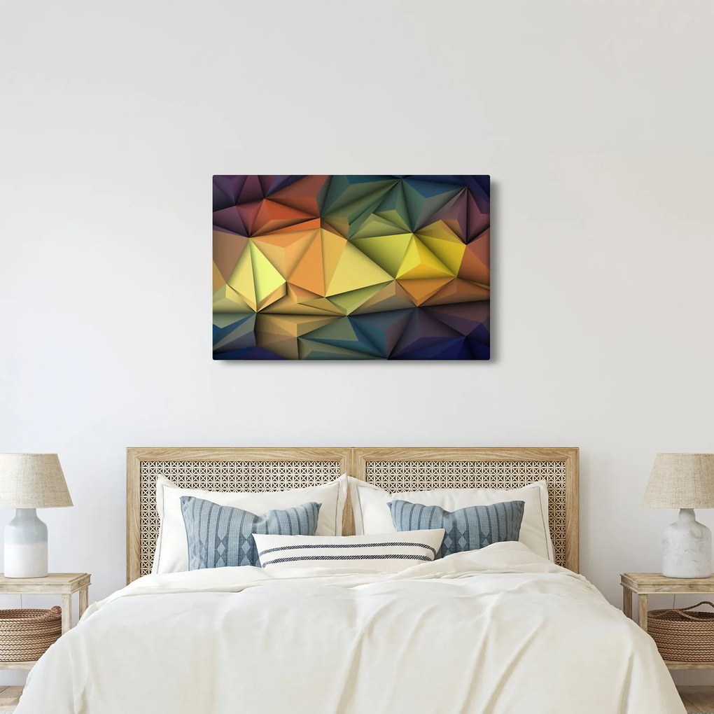 Kép - Sokszögű 3D absztrakció (90x60 cm)