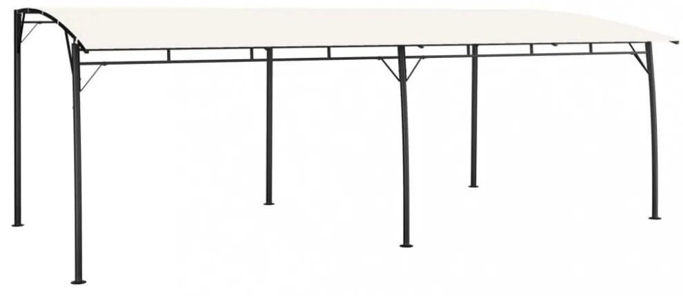 krémszínű kerti napellenző 6 x 3 x 2,55 m