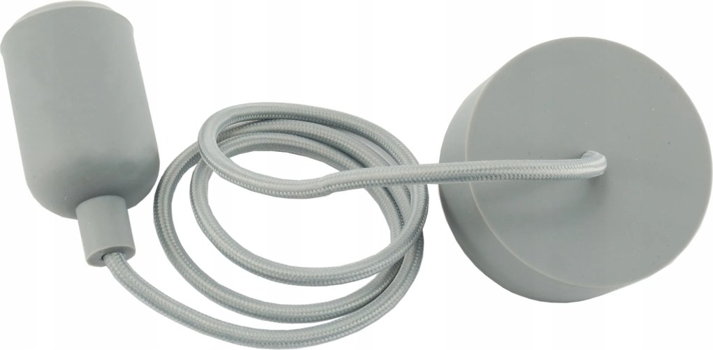 E27-es izzó függesztő szett, szürke beton lámpa, Loft vintage stílus