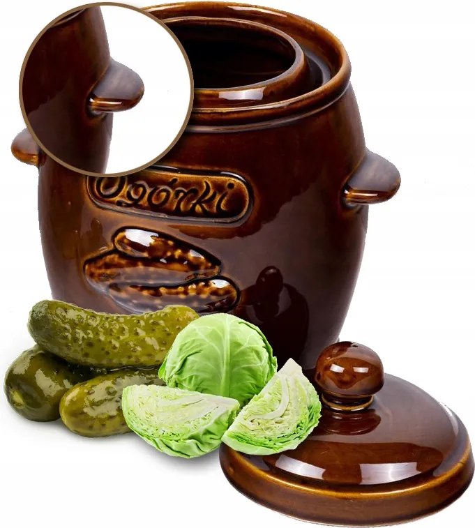 Fazék Hordó Kő Uborka Kicsi Savanyú Uborka Káposzta Kerámia 3L