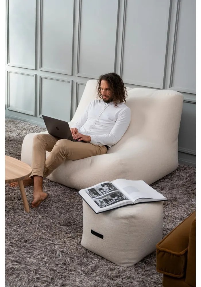 Szürkésbézs babzsákfotel Sofa Tube – SLOWDOWN