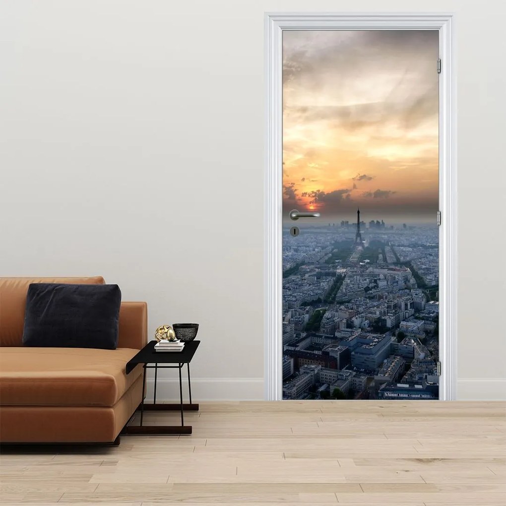 Fotótapéta ajtóra - Párizs felülről (95x205cm)