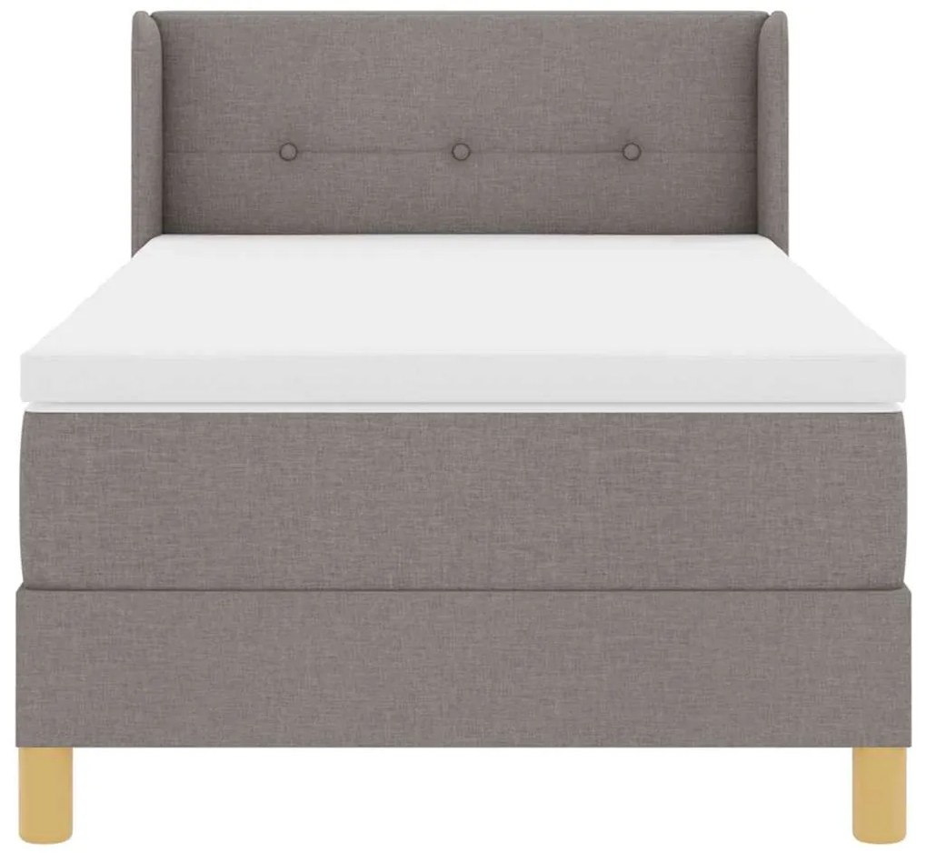 Rugós Ágy matracmal fejtámlával Tópszínű 100 x 200 cm szövet