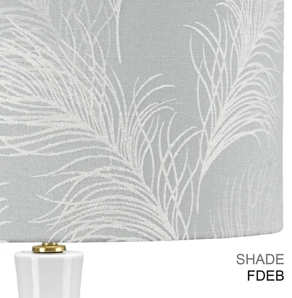 Elstead MILO-AB-TL-FDEB - Asztali lámpa MILO 1xE27/60W/230V szürke