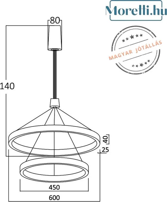 BRAYTRON BH16-09681 LINA-PDS Modern Led Függesztett Lámpa LED IP20