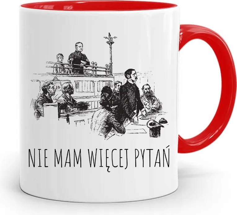 Piros Ügyvéd Bögre Nincs Több Kérdésem fényképes nyomtatással